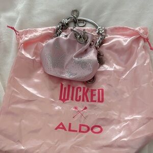Aldo Pink wicked Mini Bag with Butterfly Accents comes with dust bag - used 1